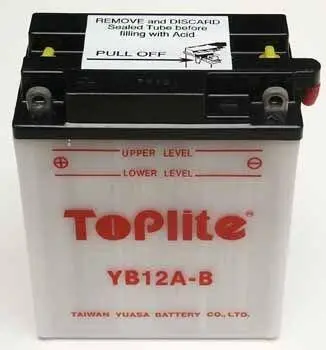 МОТО Yuasa 12V 12,6Ah YuMicron Battery (сухозаряжений) YUASA YB12A-B (фото 1)