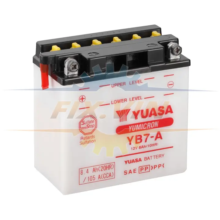 МОТО Yuasa 12V 8,4Ah YuMicron Battery (сухозаряжений) YUASA YB7-A (фото 1)