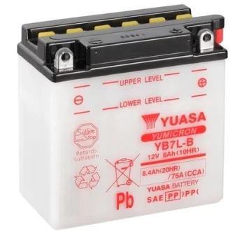 МОТО Yuasa 12V 8,4Ah YuMicron Battery (сухозаряжений) YUASA YB7L-B