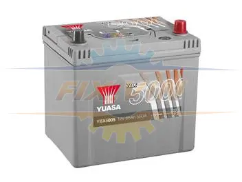 Акумулятор 12В 65Агод./580А YBX5000 Silver High Performance SMF (R+ стандартні клеми) 232x173x225 B00 - без монтажного фланця (пусковий) YUASA YBX5005 (фото 1)