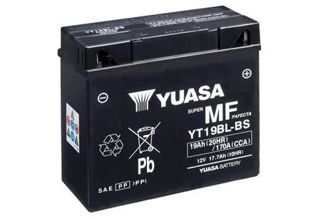МОТО Yuasa 12V 19Ah MF VRLA Battery (сухозаряжений) YUASA YT19BL-BS