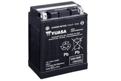 Мотоакумулятор TOPLITE YUASA YTX14AH-BS