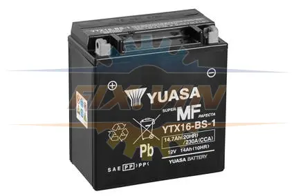 Мотоакумулятор TOPLITE YUASA YTX16-BS-1 (фото 1)