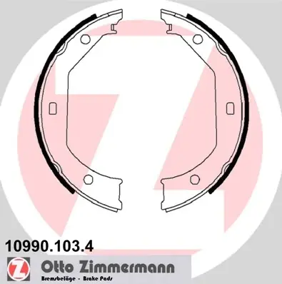 Комлект тормозных накладок ZIMMERMANN 109901034 (фото 1)