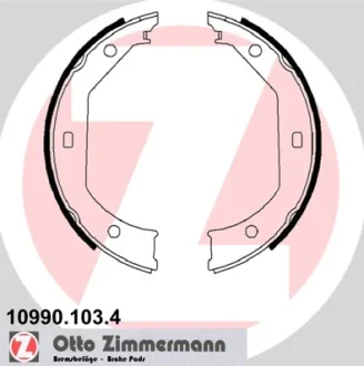 Комлект тормозных накладок ZIMMERMANN 109901034