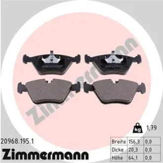 Колодки гальмівні дискові ZIMMERMANN 20968.195.1