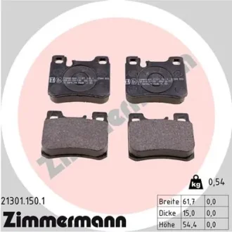 Комплект тормозных колодок ZIMMERMANN 213011501