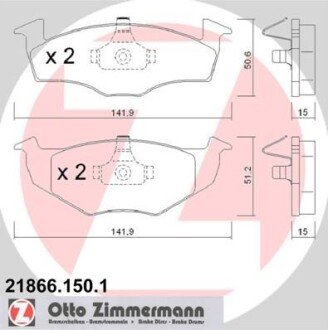 Гальмiвнi колодки дисковi ZIMMERMANN 21866.150.1