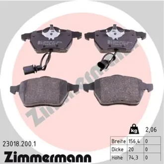 Колодки гальмівні дискові ZIMMERMANN 23018.200.1