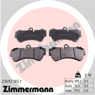 Комплект гальмівних колодок ZIMMERMANN 23692.165.1