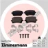 Колодки гальмівні дискові, к-кт ZIMMERMANN 24483.170.2 (фото 1)