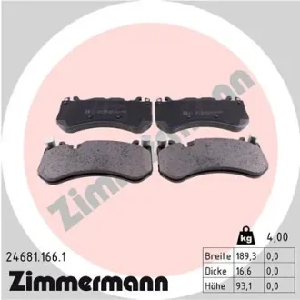 Колодки гальмівні дискові, к-кт ZIMMERMANN 246811661