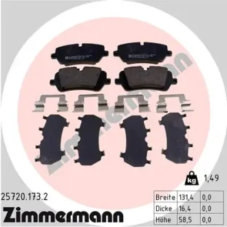 Комплект гальмівних колодок ZIMMERMANN 25720.173.2