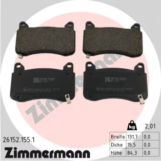 Колодки тормозные передние ZIMMERMANN 261521551