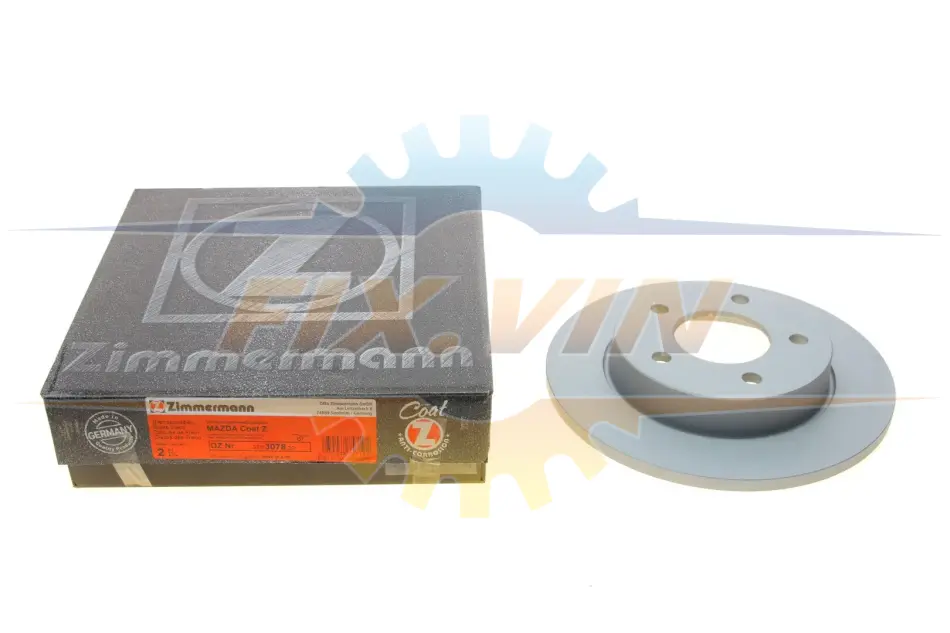 Диск гальмівний (задній) Mazda 3 1.3-2.2 MZR 04-14 (265x11) ZIMMERMANN 370.3078.20 (фото 1)