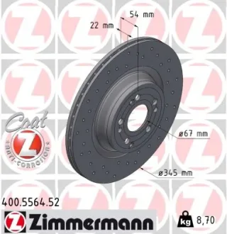 Диск гальмівний SPORT Z ZIMMERMANN 400.5564.52
