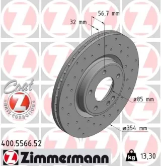 Диск гальмівний ZIMMERMANN 400.5566.52