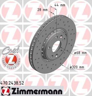 Гальмiвнi диски Sport переднi ZIMMERMANN 470.2438.52