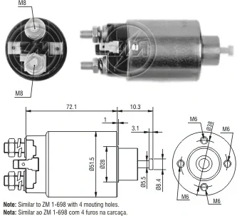 Втягуюче реле стартера ZM ZM 5698